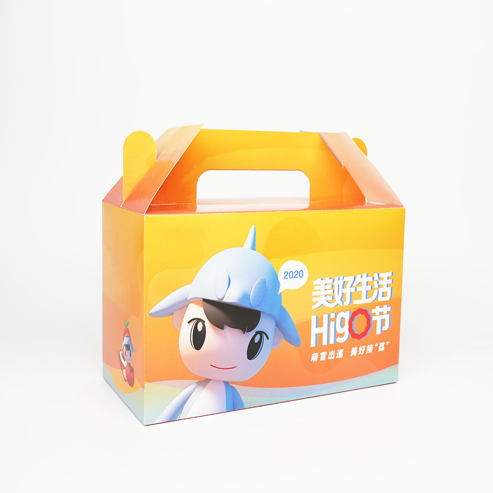 Box printing 80g 100g 150g 200g 250g cardboard handheld food pack paper boxes with your own logo