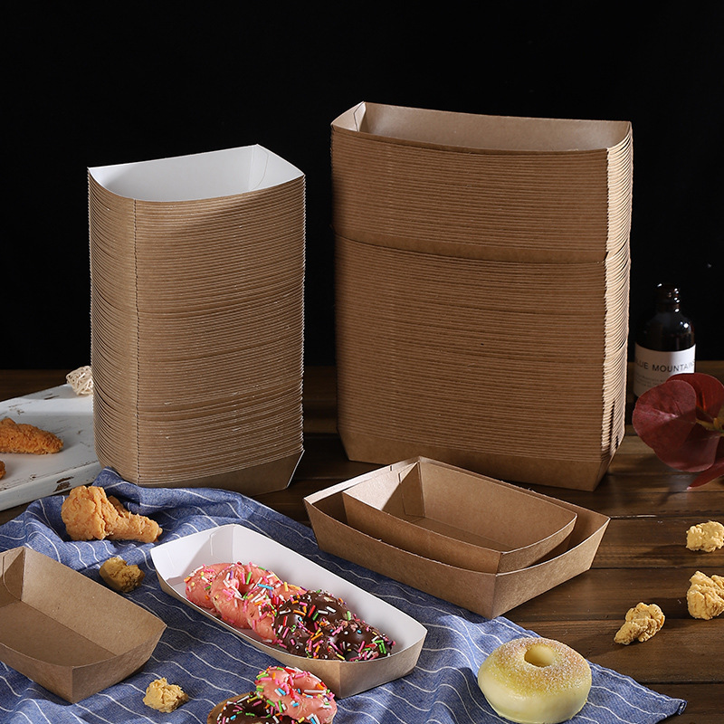 Box printing burger bento box packaging disposable takeaway fast food lunch kraft paper boxes
