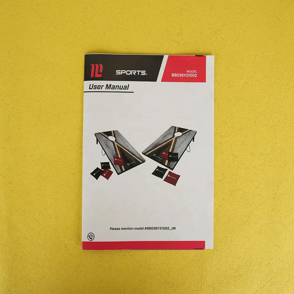 Box printing custom sports printing instruction manual flyers brochure installation folding paper instructions