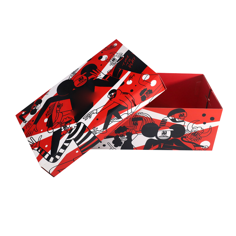 Box Printing Customize Smart Stackable Cardboard Paper Sneakers Sport Shoes Corrugated Paper Package Box