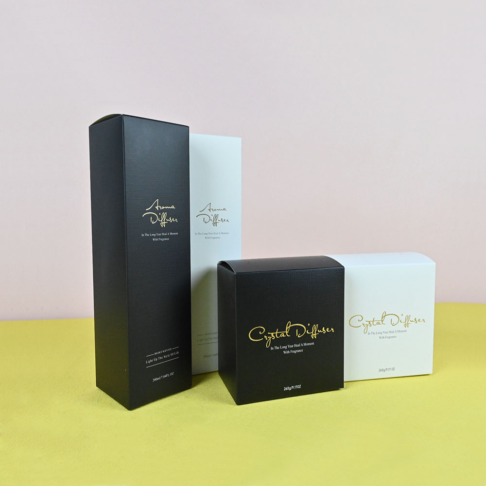 Box Printing Textured Specialty Paper Essential Oil Cosmetic Makeup Organizer Storage Paper Box Set Packaging