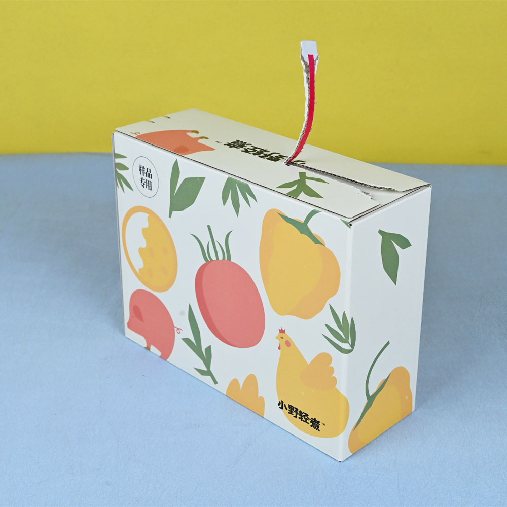 Box Printing Wholesale Biodegradable Corrugated Cardboard Tear Off Fresh Dragon Fruit Box Packaging for Fruit Juice