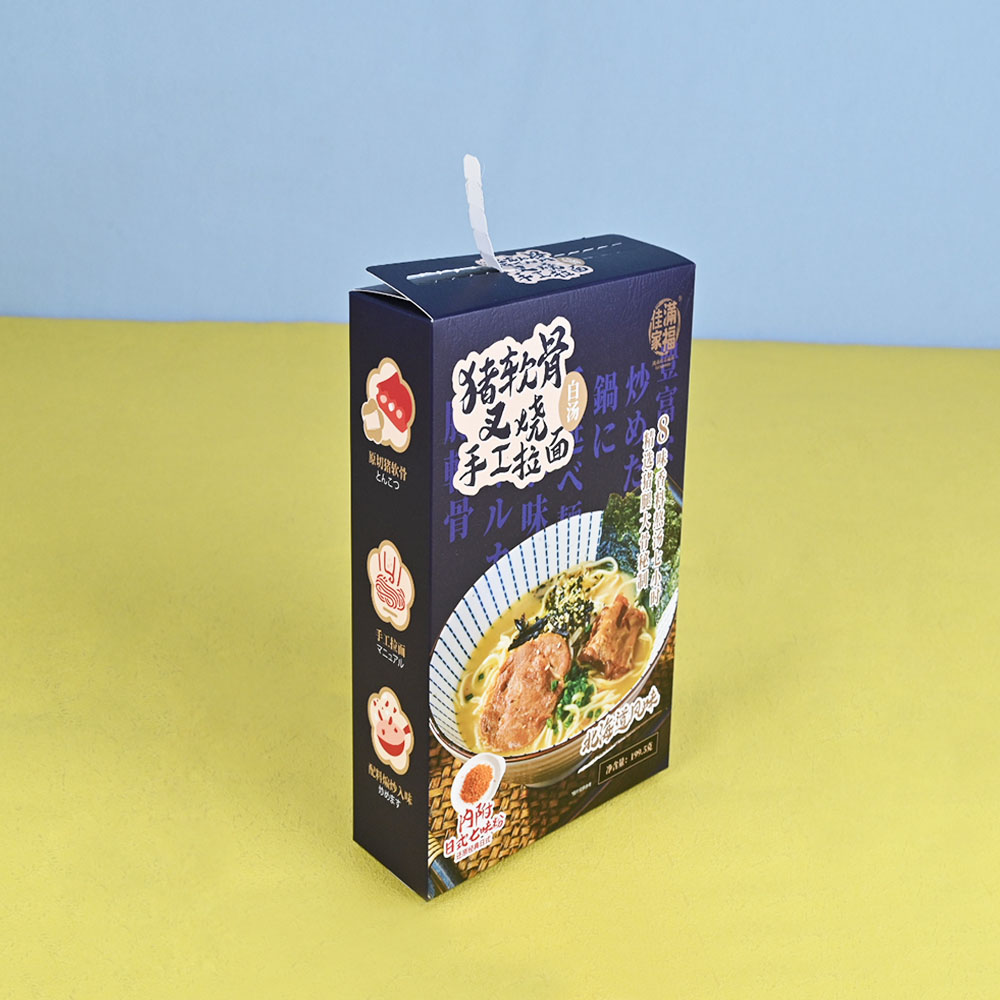 Box Printing Cheap Eco Personalized Biodegradable Paper Cardboard Noodle Soup Separation Packaging Box for Noodles