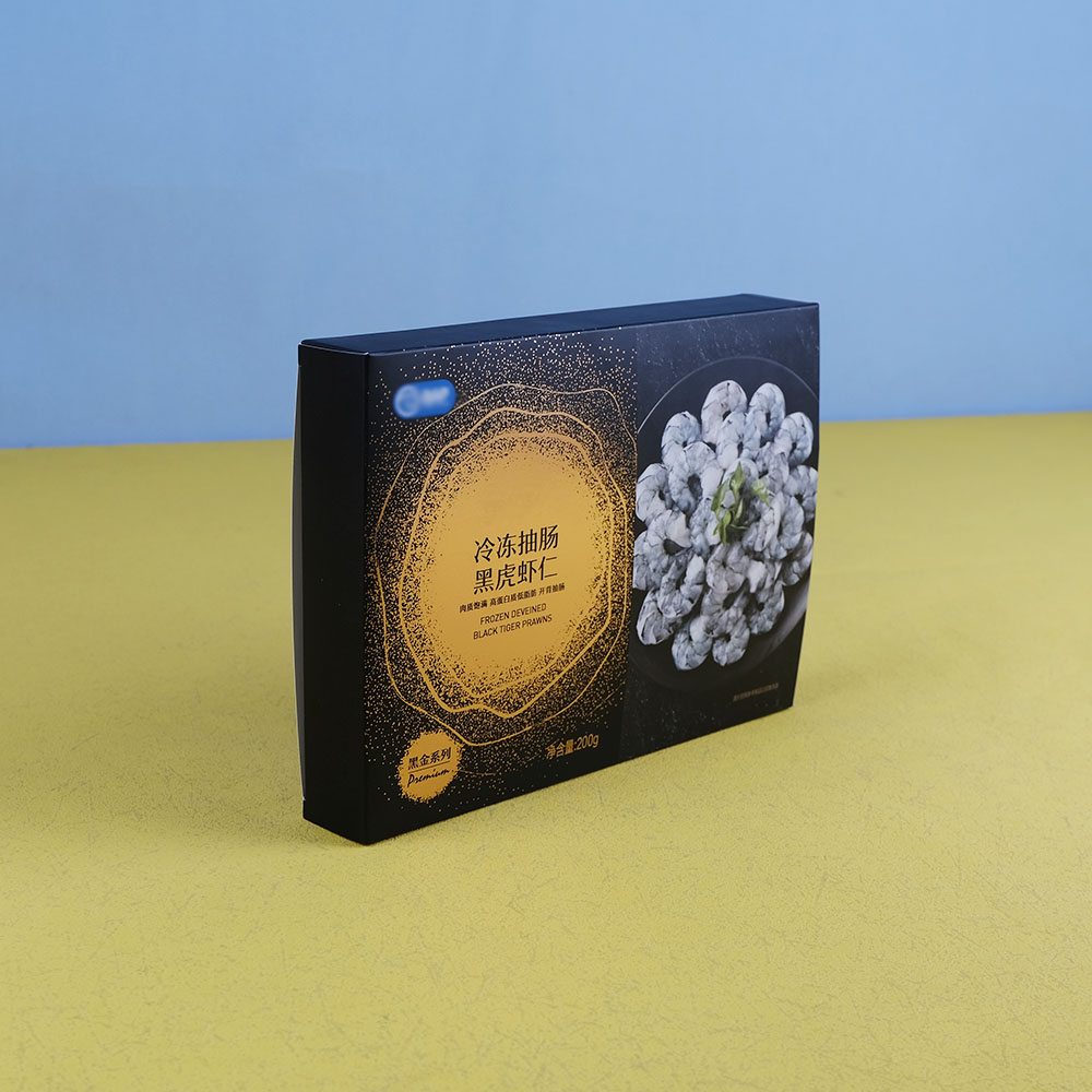 Box Printing Custom Custom Logo Hot Stamping CMYK Cardboard Paper Box Fish Vegetables Frozen Food Pie Shrimp Package Boxes