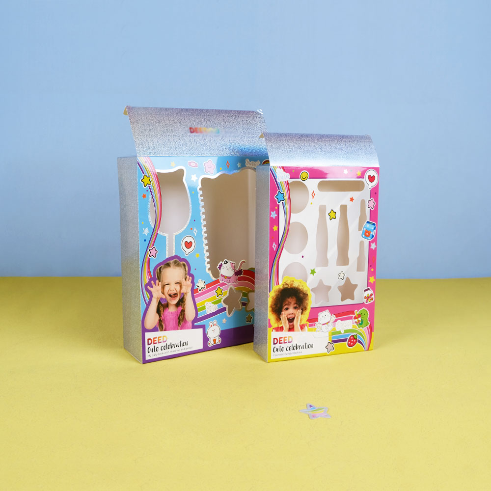 Box Printing Custom High Quality Foldable Cardboard Paper CMYK Matte Glossy Limitnation Blind Toys Packaging Box with Window