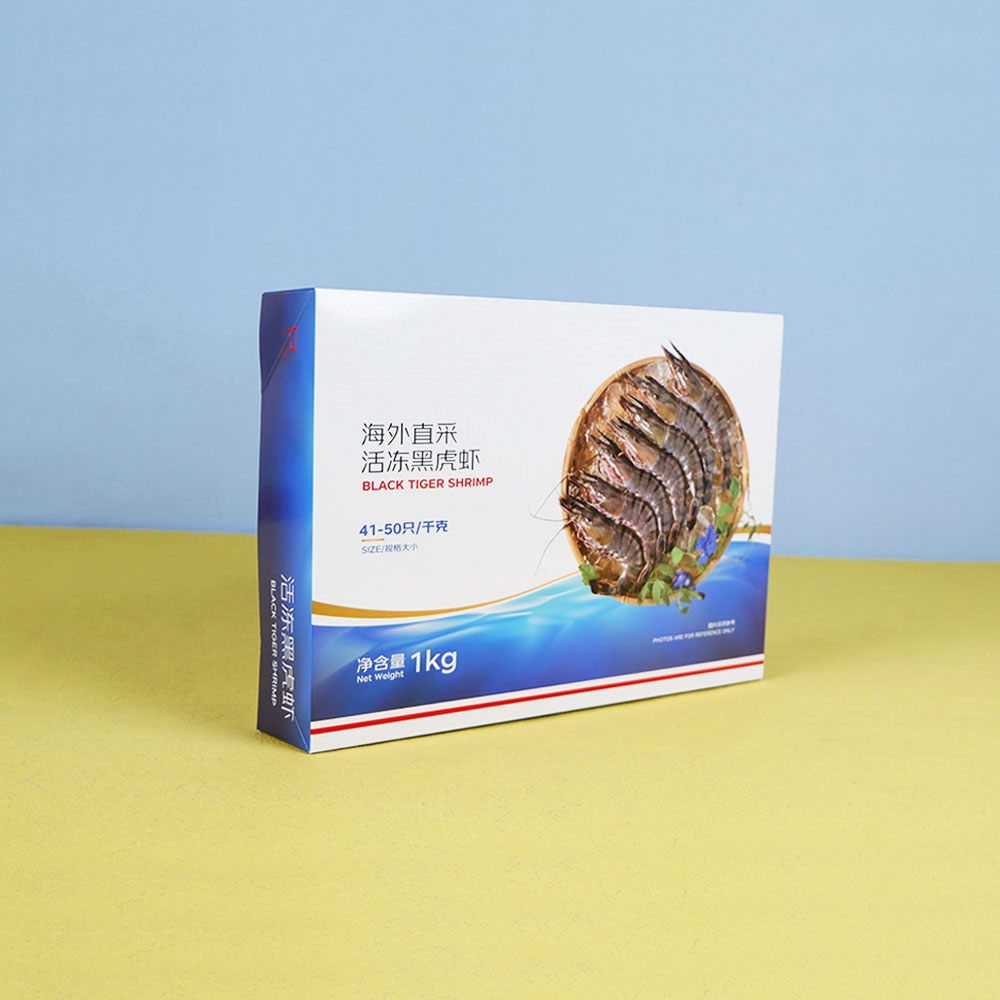 Box Printing Custom Wholesale Foldable Cardboard Paper Packaging Box for Frozen Shrimp Meat Chicken Leg Quarters Food Box