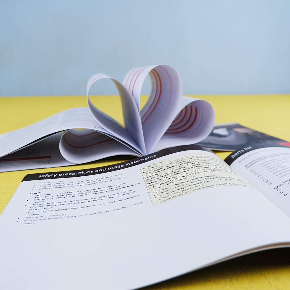 Box Printing Folded Perfect Binding Saddle Stitching Small Brochure Production Booklet Instruction Manual Magazine Pamphlet