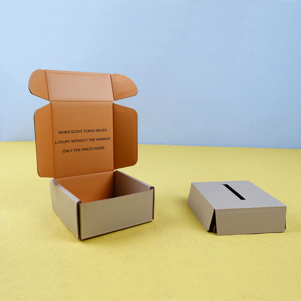 Box Printing Custom Cosmetic Makeup Skincare Tuck Top Corrugated Kraft Paper Box Packaging with Laminated Cardboard and Inseart