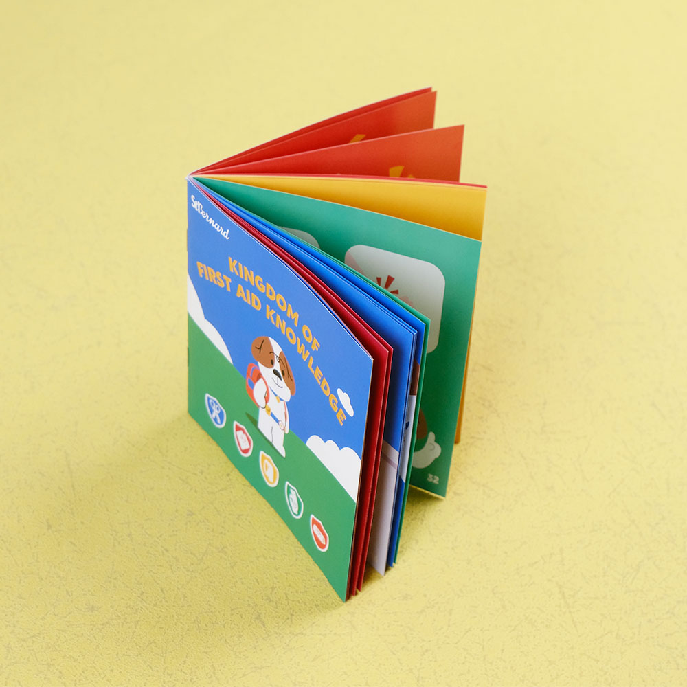 Box Printing Custom Waterproof Cover Softcover Saddle Stitching CMYK Matte Lamination Alphabet Colour Books for Adults Reading