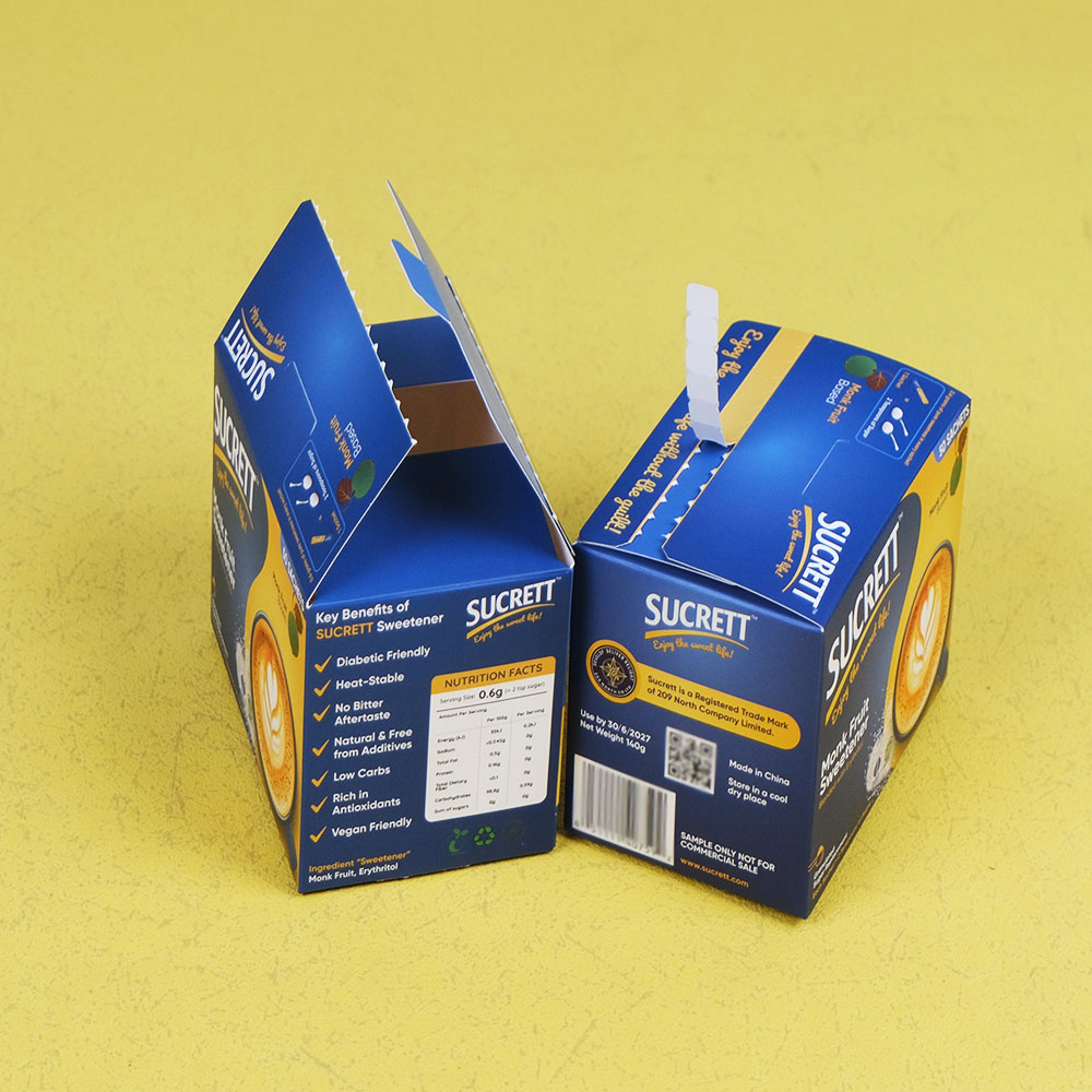 Box Printing Custom 125 Grams CMYK Printing Cardboard Paper Coffee Tea Sachet Tear Off Box Packaging for Coffee Bags