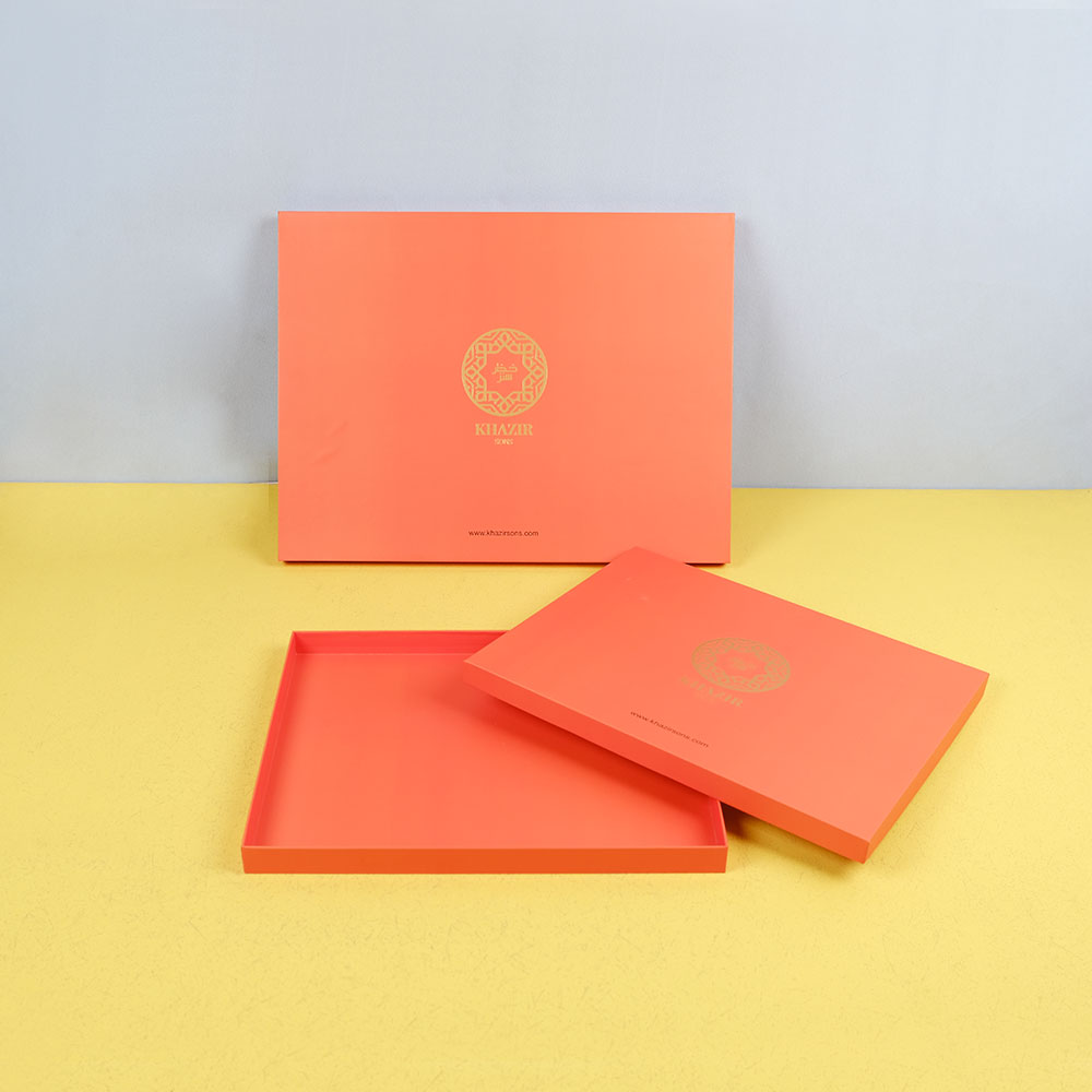 Box Printing Custom Empty Hot Stamping Gift Rigid Paper Large Thin Lid Top and Bottom Scarf Packaging Cardboard Packaging Boxes