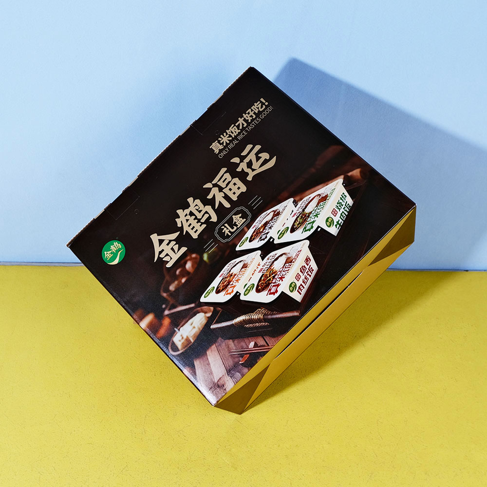 Box Printing Custom Eco Friendly Heavy Duty CMYK UV Food Corrugated Cardboard Paper Shipping Branded Fried Rice Packaging Box