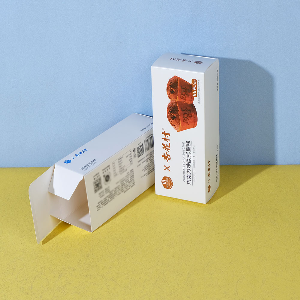 Box Printing Custom Fold Cardboard Chocolate European Cake Bakery White CMYK FSC Paper Tuck Packaging for Dessert