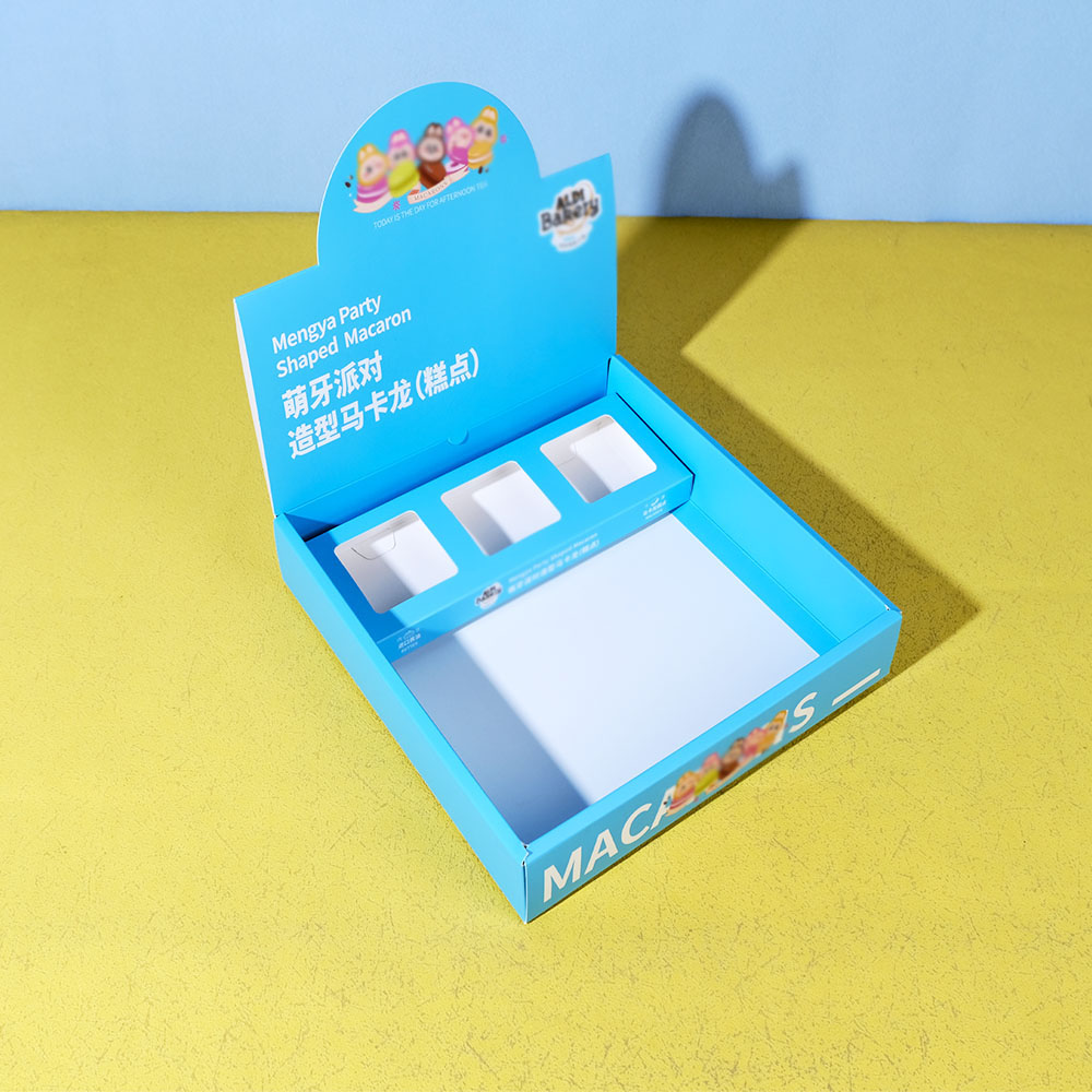 Box Printing Custom Fold Cardboard Donut Cookie Macaron Cheesecake Slice Display Boxes Sweet Bakery Paper Packaging for Dessert
