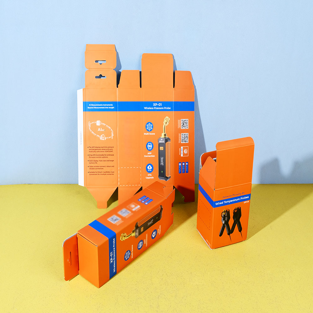 Box Printing Custom Empty Electrical Tool Folding Corrugated Flute Cardboard Paper Hook Hanging Retail Box Packaging