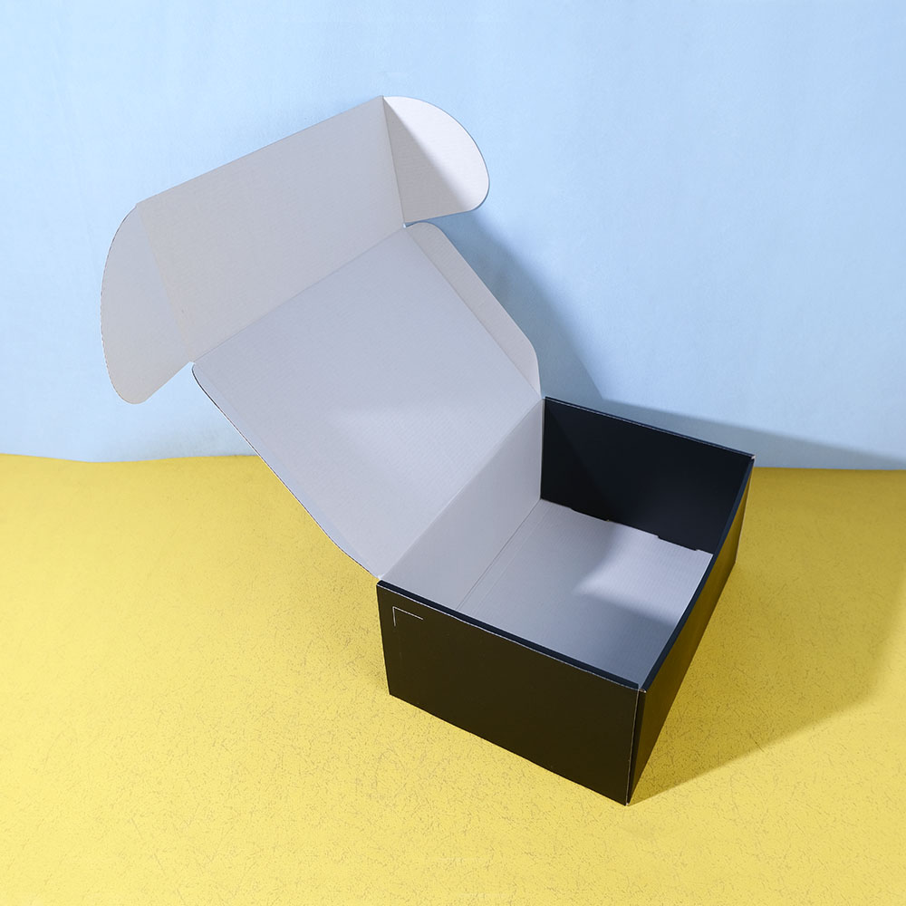 Box Printing Custom Wholesale Recycled Materials White Kraft Corrugated Black Cardboard Paper Foldable Aircraft Shipping Box
