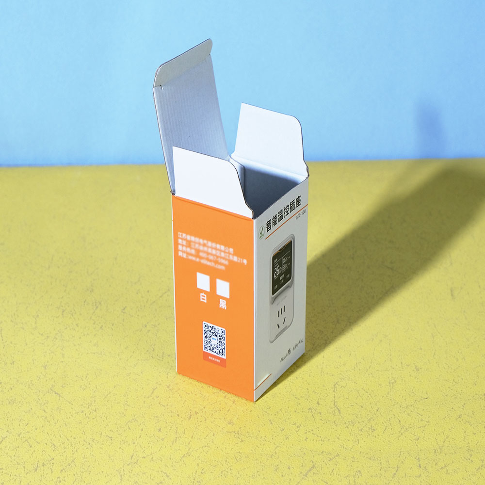 Box Printing Custom Empty Thermometer Remote Control Socket Glossy Lamination White Kraft Corrugated Cardboard Paper Box