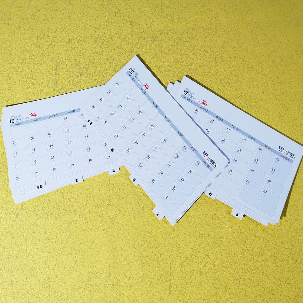 Box Printing Custom 2026 Motivational Binding Tear Off Flip Desk Table Calendar with Notepad Planning