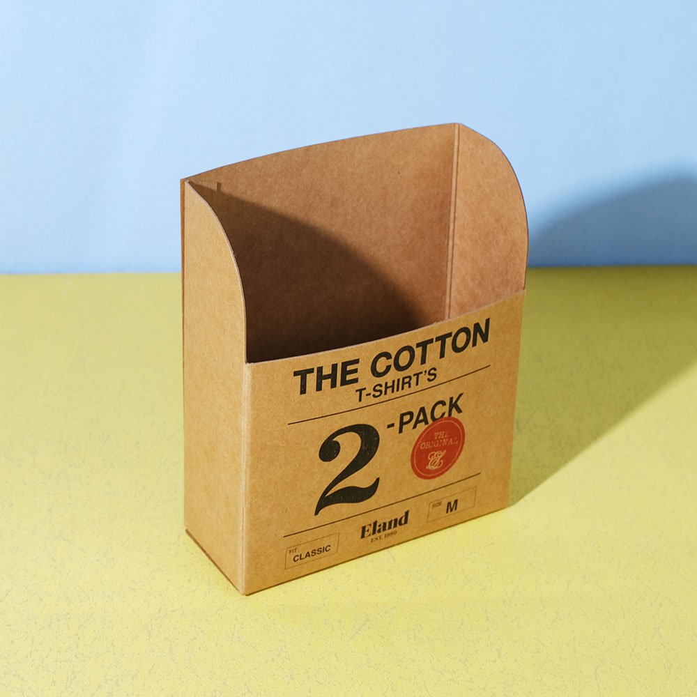 Box Printing Custom Good Price Premium Recycled 800g Kraft Paper Foldable 2 Pack T-shirt Clothing Packing Packaging Boxes