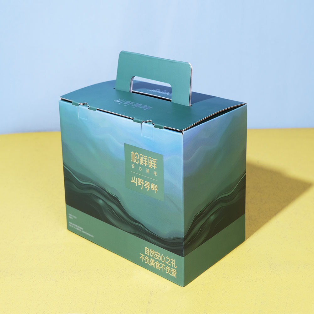 Box Printing Custom Large Cardboard Recycled Biscuit Snack Candy Chocolate Food Box Corrugated Boxes Packaging with Handhe