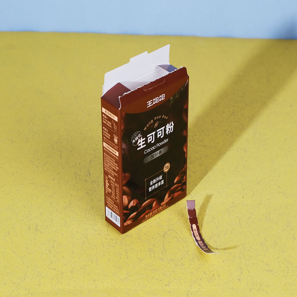 Box Printing Custom Empty FSC ISO22000 Hair Powder Packaging Chocolate Cocoa Powder Tooth Whitening Powder Cardboard Paper Box