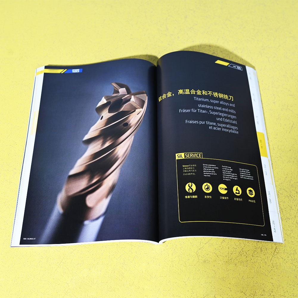 Box Printing Custom Metal Alloy Milling Cutter Components Installation Accessories Perfect Binding Book Brochure for Reading