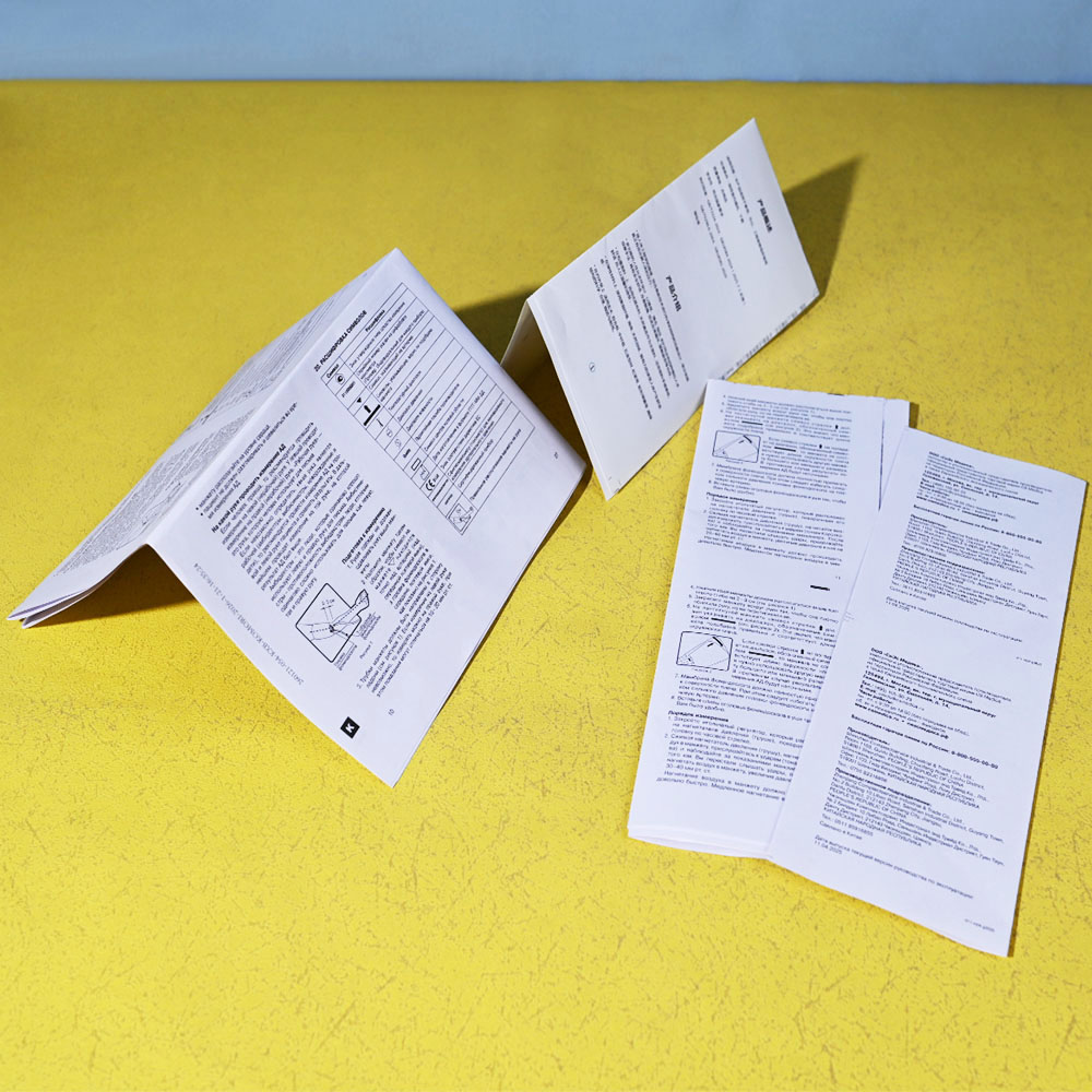 Box Printing Custom Leaflet Offest Paper Medical Device Equipment Installation Foldable Perfect Binding Flyer Instruction