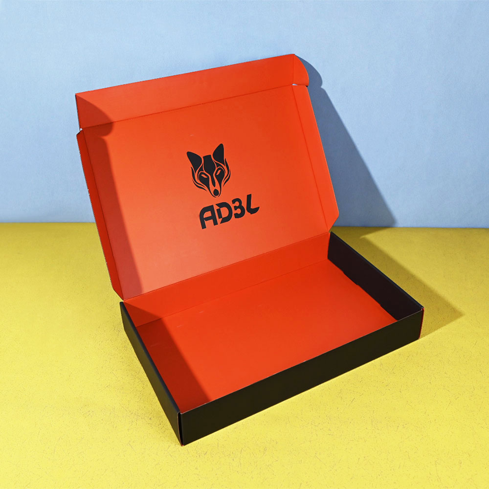 Box Printing Custom Biodegradable FSC Foldable Kraft Corrugated Cardboard Flat Double-sided Printing Mailer Shipping Box