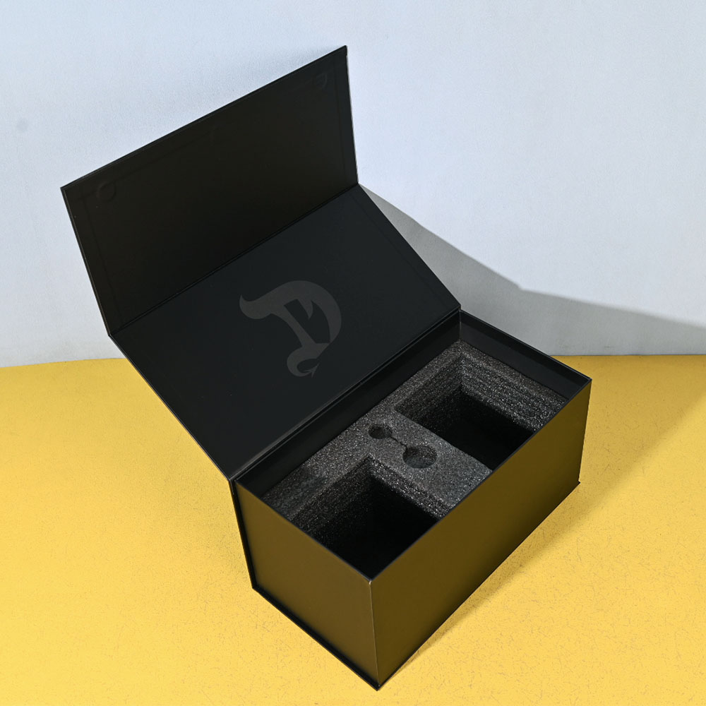 Box Printing Custom Black Magnetic Closure Rigid Cardboard Gift Box with Insert Foam for Fitness Protein Powder Box Printing Custom Black Magnetic Closure Rigid Cardboard Gift Box with Insert Foam for Fitness Protein Powder