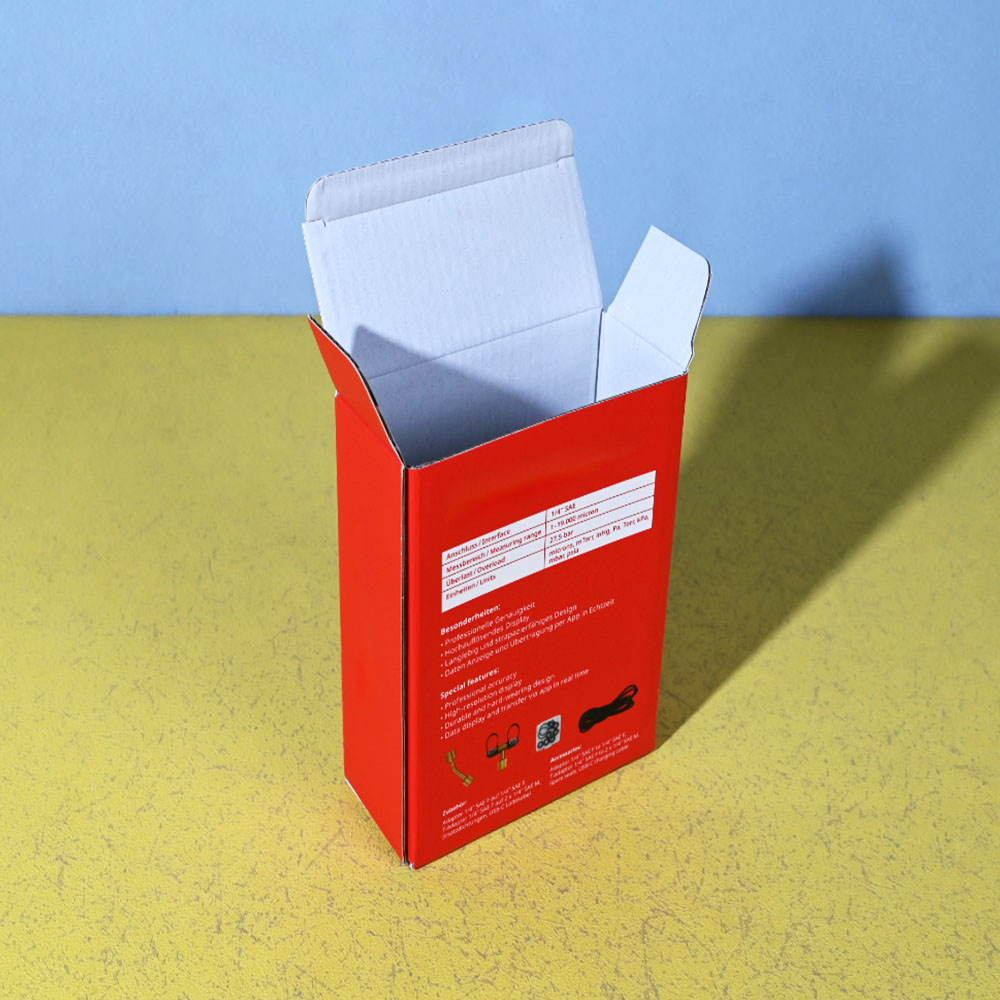 Box Printing Custom FSC ISO90001 Glossy Lamination Cardboard Corrugated Digital Vacuum Meter Foldable Box Packaging