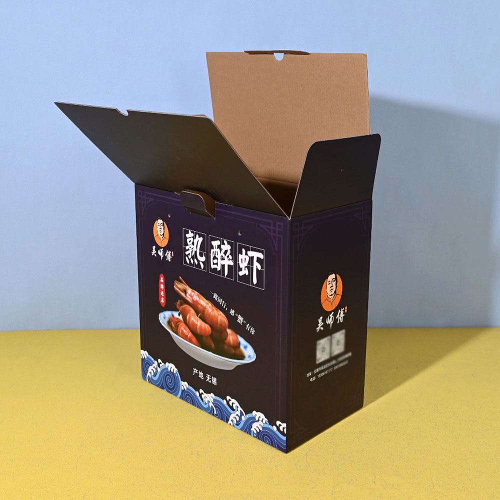 Box Printing Custom ISO9001 ISO22000 FSC Folding Corrugated Pitaya Fruit Food Cardboard Paper Box Packaging with Handle
