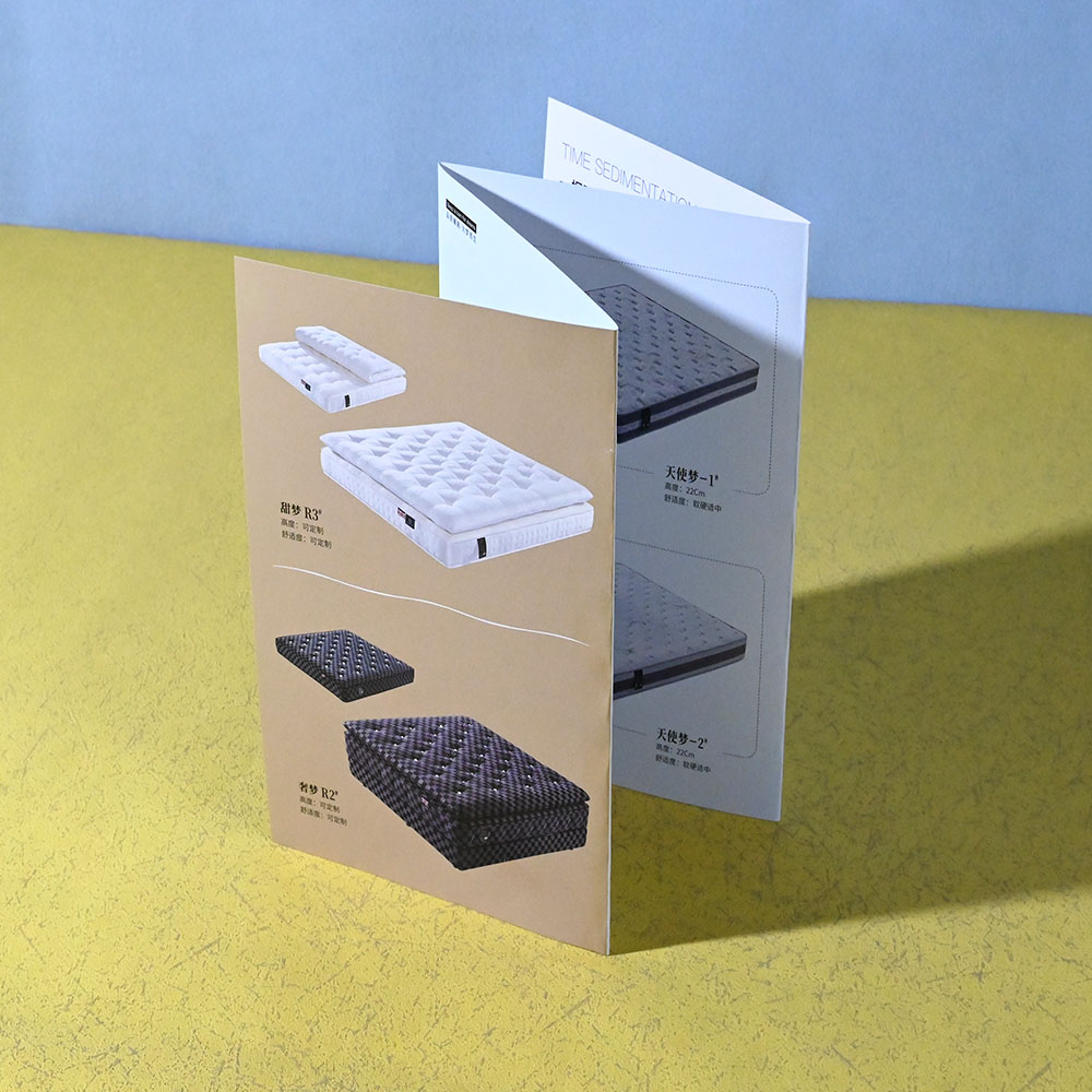 Box Printing Custom Matte Lamination CMYK A1 A2 A5 Brochure Leaflet Mattress Coated Paper Trifold Flyer for Business