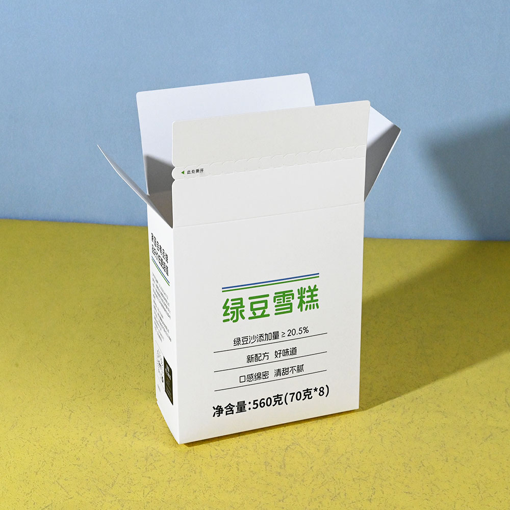 Box Printing Custom ISO9001 ISO22000 FSC CMYK Pantone Ice Cream Foldable White Cardboard Paper Tear Strip Box Packaging