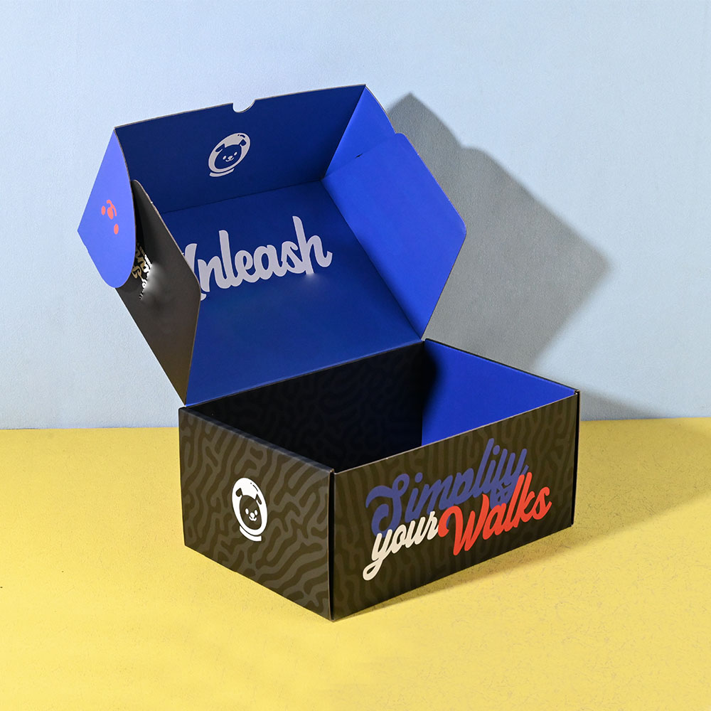 Box Printing Custom FSC RoHS Foldable Dog Leash Harness Toy Pet Product Corrugated Cardboard Mailer Shipping Packaging Box