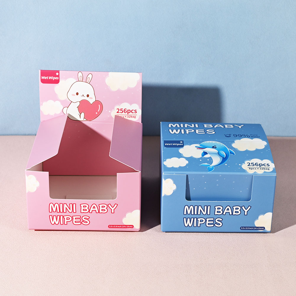Box Printing Custom FSC RoHS Water Cleaning Face Flushable Wipe Alcohol Wipe Baby Wet Wipes Fold Cardboard Paper Box Package