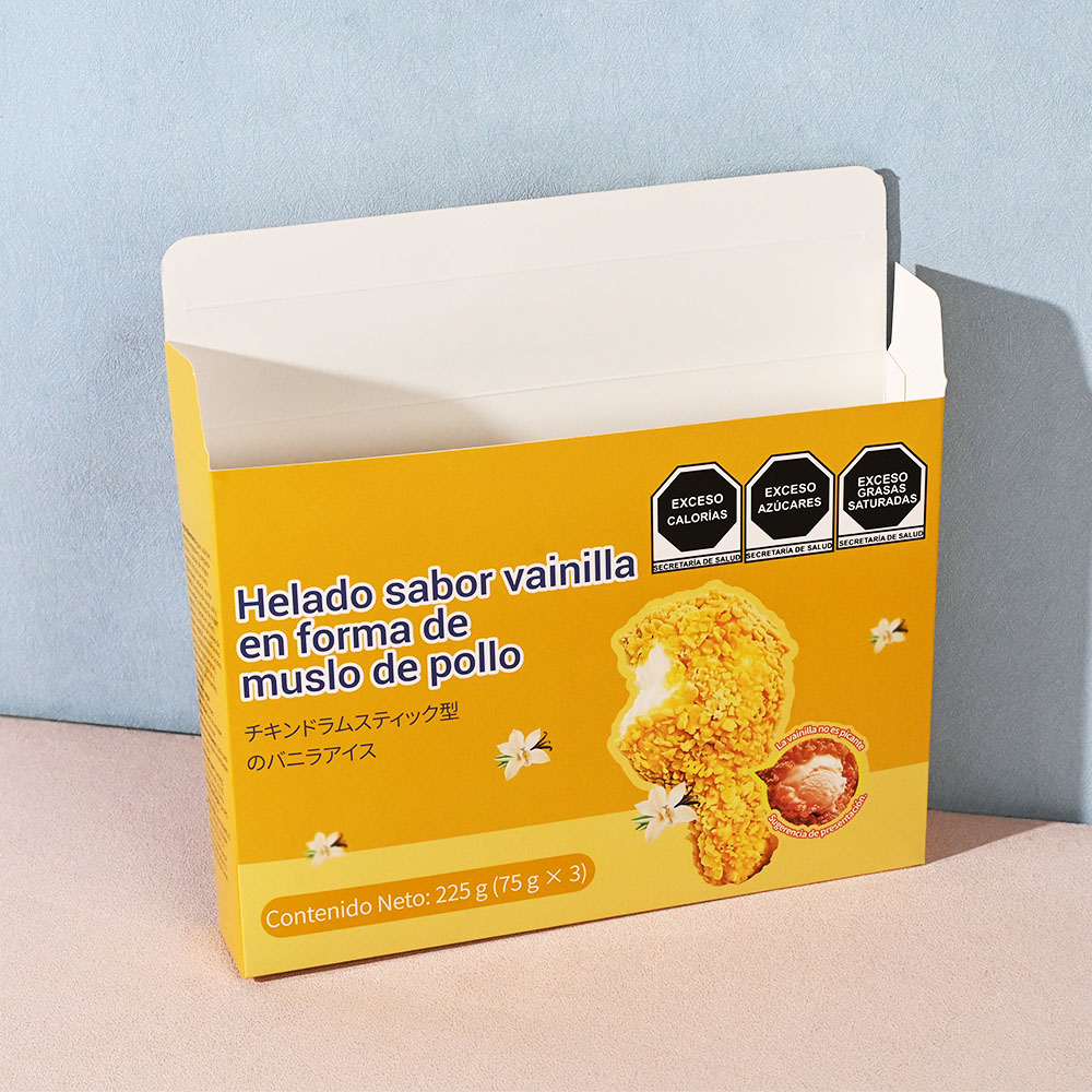 Box Printing Custom ISO22000 FSC RoHS Cardboard Paper Glossy Lamination Frozen Food Ice Cream Packaging Boxes