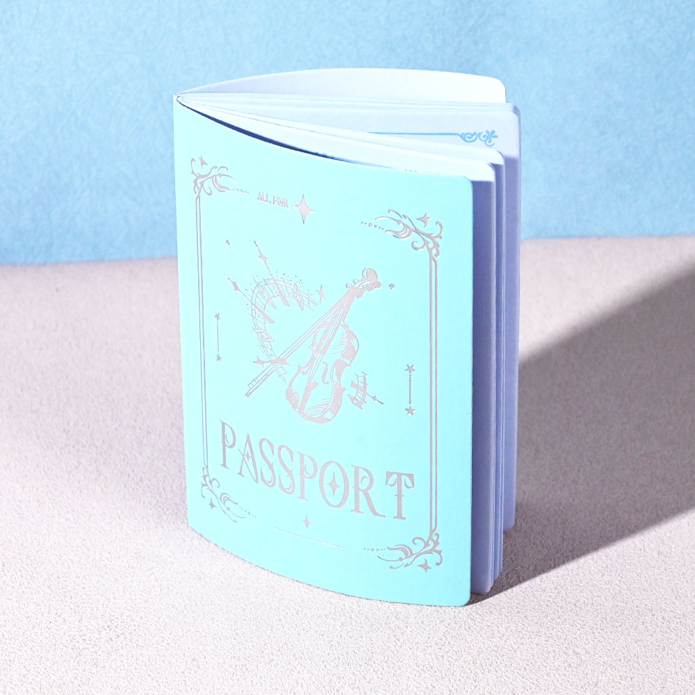 Box Printing Custom Logo Gold Foil Stamping Sewing Binding Durable Paperboard Paper Notebook Passport for Travel Passport