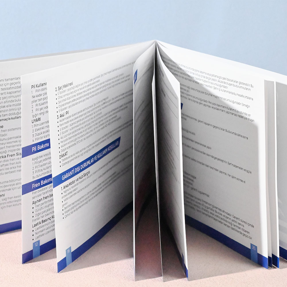 Box Printing Custom RoHS Manufacturer Custom 32Pages Coated Paper Booklet Electric Scooter Manual
