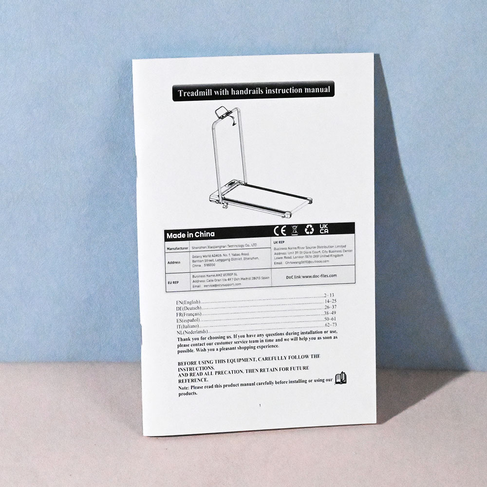 Box Printing Custom Manufacturer Custom Soft Cover Saddle Stitching Pages Treadmill Handrail Instruction Manual Book