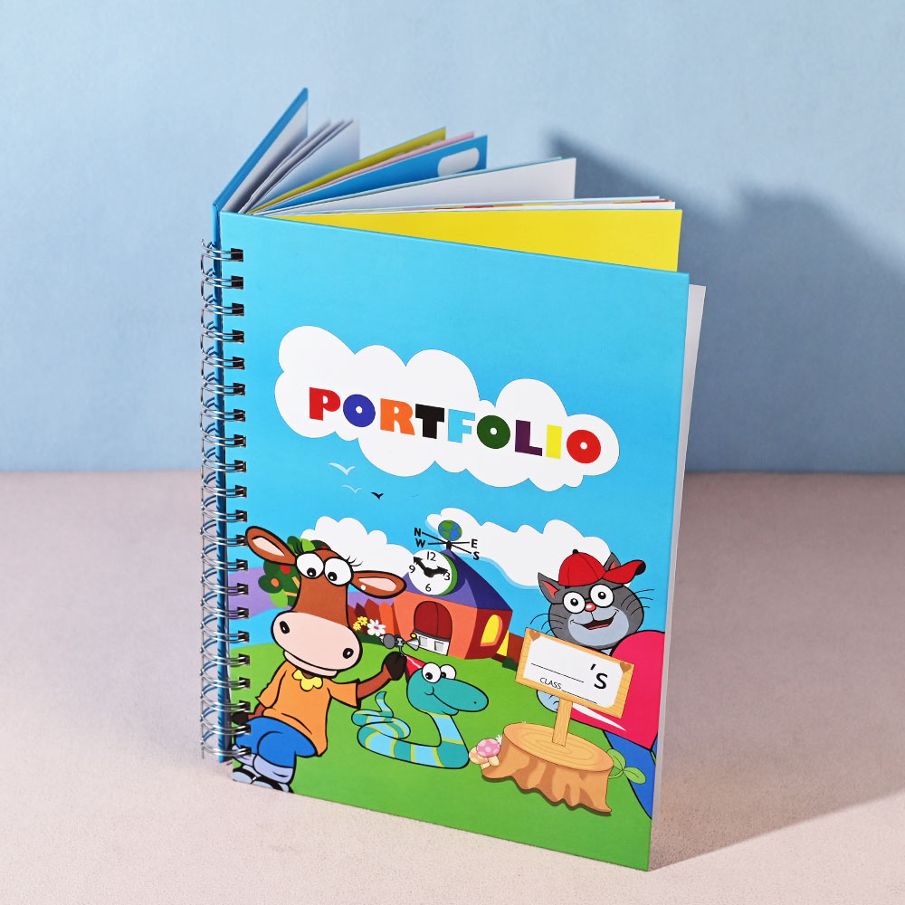 Box Printing Custom Spiral Binding Bound Coil Binding Hard Cover Planner Brochure Note Book Paper Book